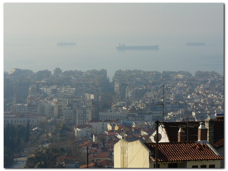 Солун, Гледка към централната част на Солун и морето
